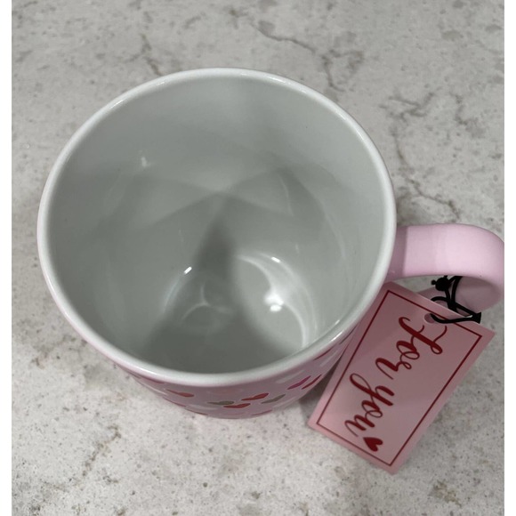 PINK, GOLD & RED Hearts SOFT TOUCH 16 oz Mug Sheffield Valentines TikTok Gift - Picture 2 of 5